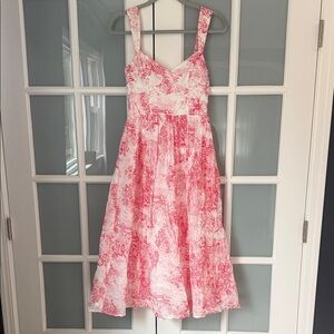 Pink and White Women's Sundress